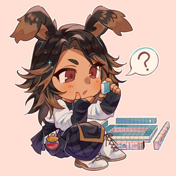 Yueling trying to learn mahjong by @magaridilatte (https://vgen.co/magaridilatte)